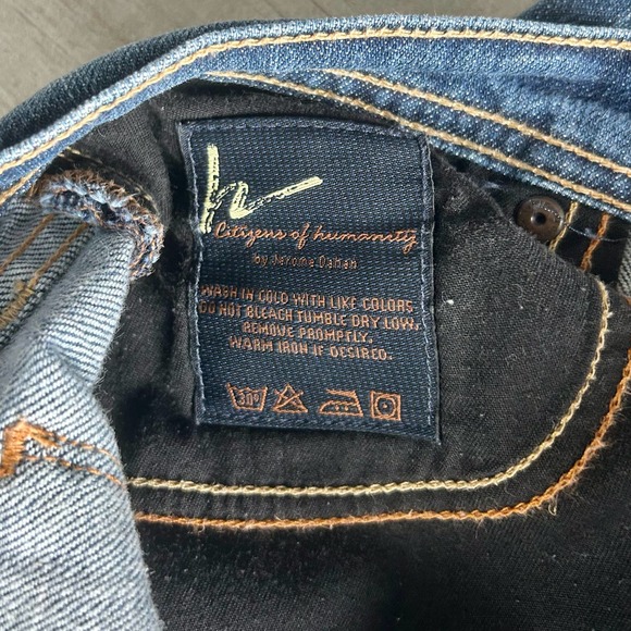 Citizens Of Humanity Dark Blue Wide Leg Jeans - Picture 10 of 11